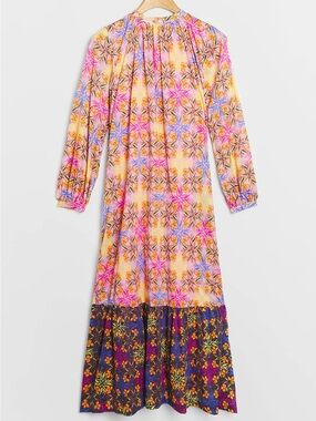 Roopa Pemmaraju Anthropologie Floral Long Sleeve Maxi Dress XL NWT $268